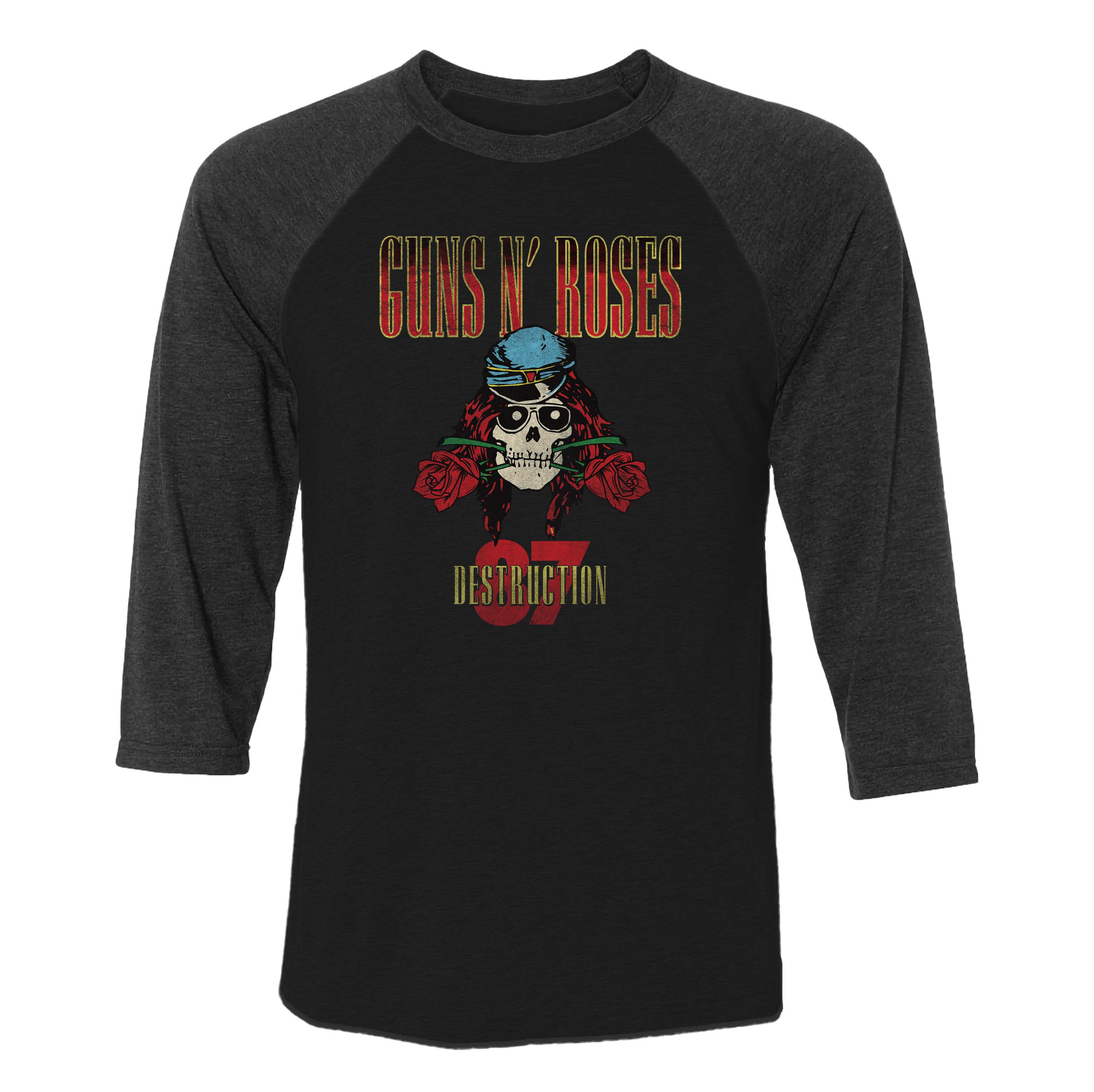 Guns N Roses Black Baseball Tee